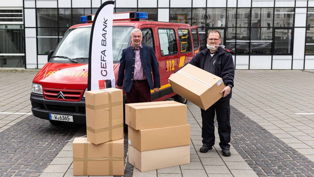 GEFA Bank spendet Schutzmasken
